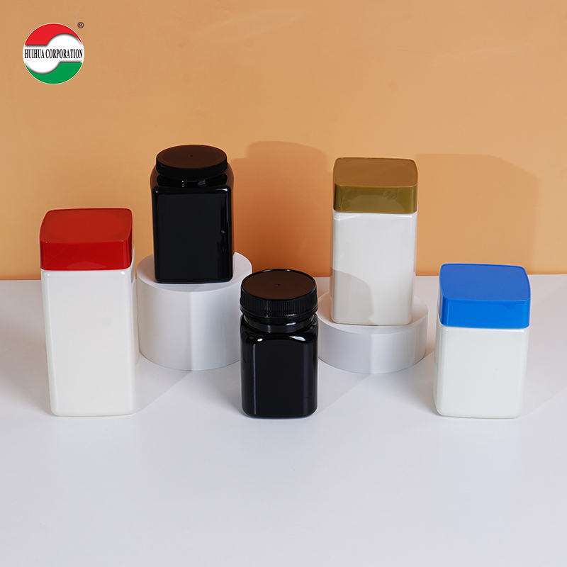 Square plastic bottle